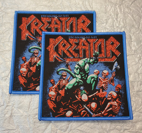 KREATOR "Pleasure To Kill" Patch (blue border)
