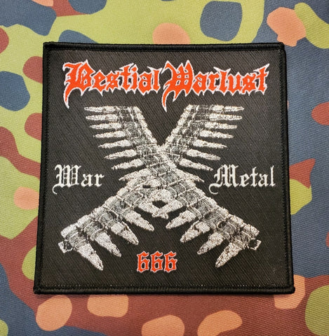 BESTIAL WARLUST "War Metal 666" Official Patch (black border)