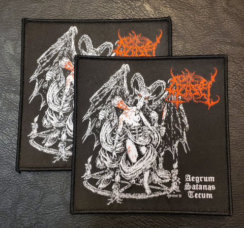 AZAZEL "Aegrum Satanas Tecum" Official patch (black border)