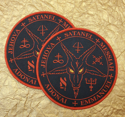BATHOMY "90's Design" patch (red border)